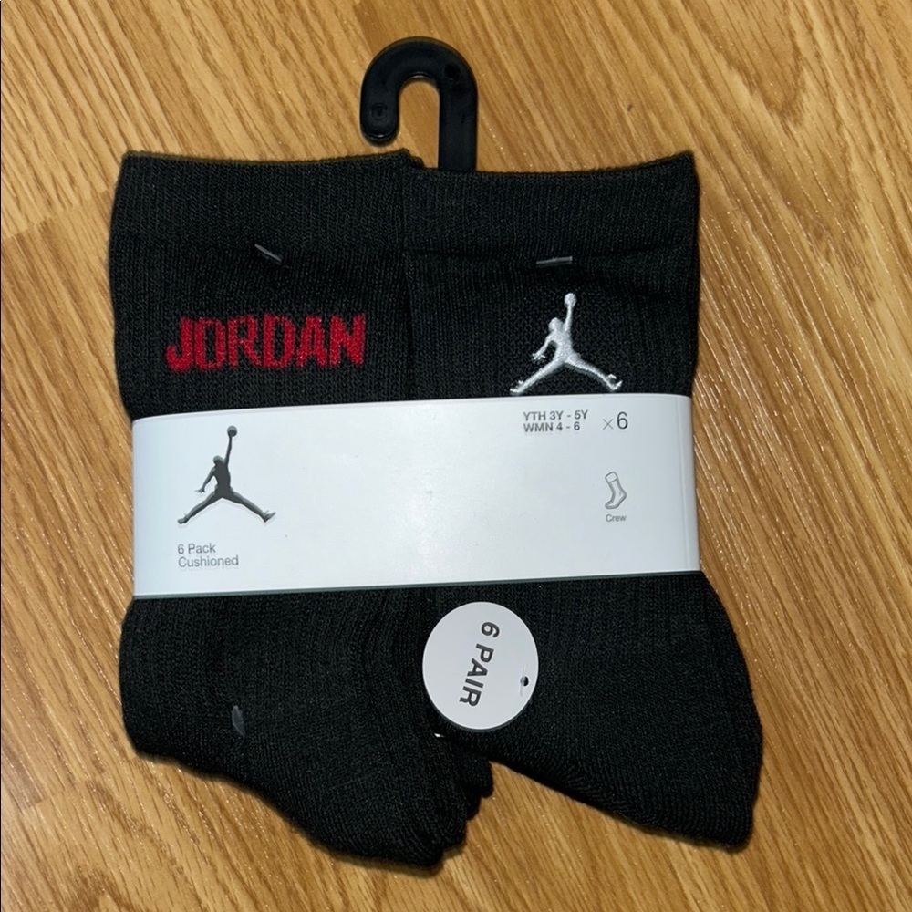 Jordan Black Athletic Socks with Jumpman Logo